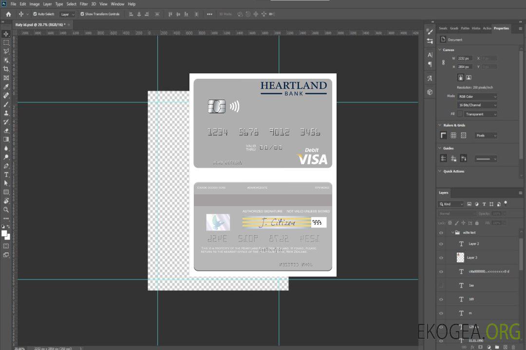 Carte de débit visa de la Heartland Bank de Nouvelle-Zélande template Carte de débit visa de la Heartland Bank de Nouvelle-Zélande template